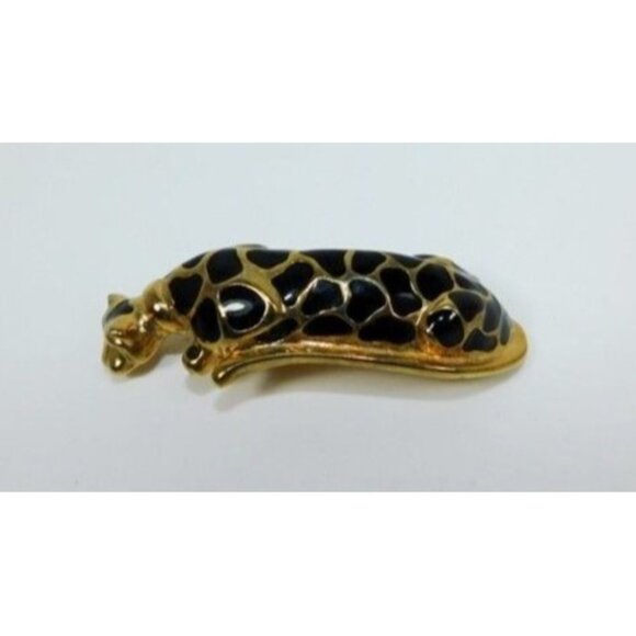 7/2441 Vintage Gale Hayman Enameled Leopard Pin/Brooch- Missing Pin- 3 - Picture 1 of 4